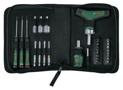 Image de Bosch - Ensemble de tournevis pour outils manuels - Assortiment de 31 pièces - 1600A039HX