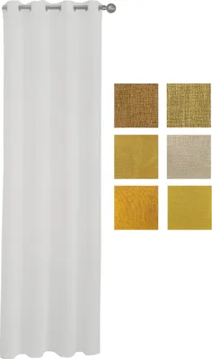 Produktbild von Gardinen Vorhänge Ösenvorhang Ösenschal 140*240/250 cm 100% Polyester (Gelb 18)