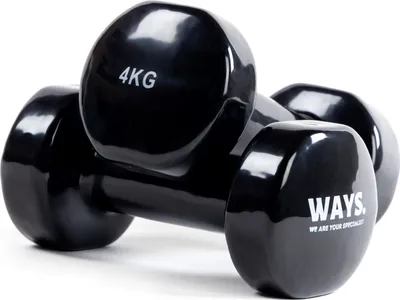 Produktbild von WAYS. Hanteln - 2 x 4 KG - Vinyl - Schwarz