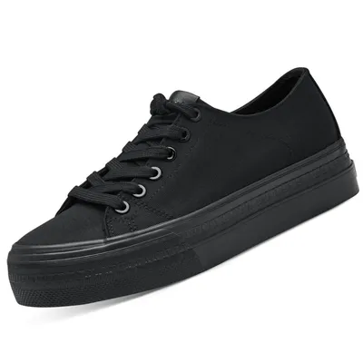 Produktbild von Tamaris Damen Plateau Canvas Sneaker Schwarz