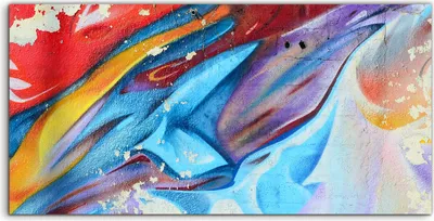 Produktbild von Coloray Canvas 120x60  Wandbild Leinwand Bilder Foto Bild Abstrakte Graffiti Gemälde