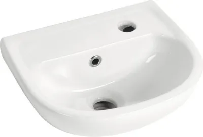 Zdjęcie produktu dla Aqualine Small - Umywalka 450x350 mm, z 1 otworem na baterię, biała 10TP71045