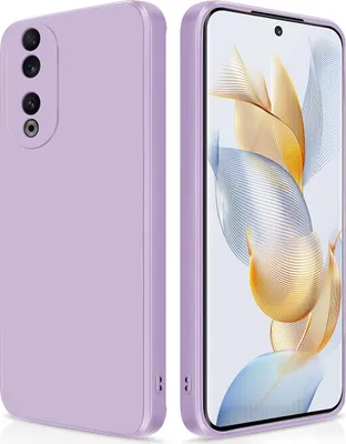 Produktbild von Silikon Hülle für Honor 90 Flüssigsilikon Dünn Gel Gummi Matt Kratzfeste Schutzhülle Lila