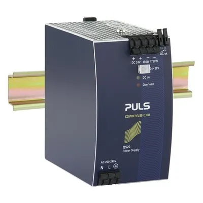 Immagine prodotto di DIMENSIONE PULS QS20.244 Alimentatore switching su guida DIN, alimentatore DIN 24 V/DC/20 A 480 W (QS20.244)