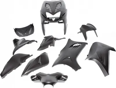 Zdjęcie produktu dla Zestaw owiewek DMP 11 części kompatybilny z Yamaha Aerox, MBK Nitro, czarny matowy
