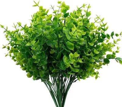Produktbild von Famanu Kunstpflanzen UV-beständig - Eucalyptus und Gras für Garten und Balkon