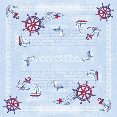 Produktbild von Sovie HORECA Tischdecke Meeresbrise in Blau aus Linclass® Airlaid 80 x 80 cm, 20 Stück - Maritim
