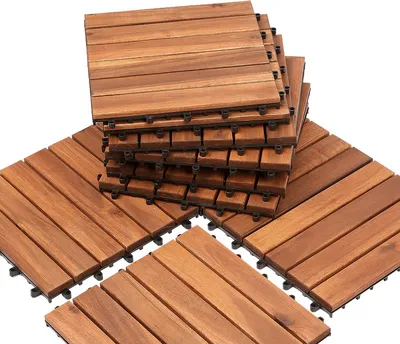 Obrázok produktu pre Yakimz Drevené dlaždice Terasové dlaždice Akácia 1m² 30x30cm Podlahy Balkónové dlaždice Odvodnenie Záhradné dlaždice Terasové dlaždice