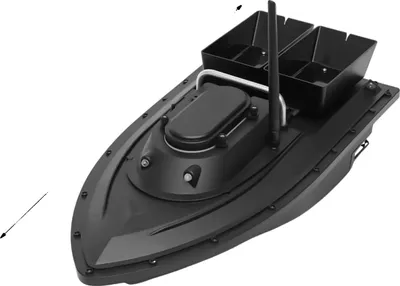 Produktbild von Fernbedienbares Köderboot, Meter Reichweite, kg Tragfähigkeit, Minuten Ausdauer, schwarz
