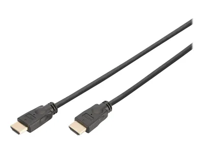 Produktbild von DIGITUS HDMI-Kabel A HighSpeed Ethernet St/St 3.0m schwarz