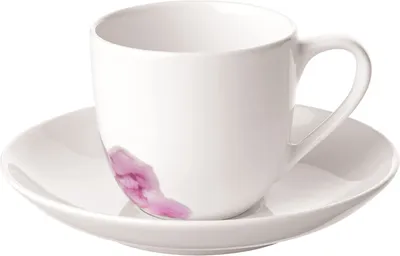 Produktbild von Villeroy & Boch Rose Garden Espressotasse + Untertasse weiß