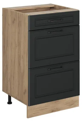 Immagine prodotto di Mobiletto base per cucina Vicco R-Line Antracite country/Rovere dorato 50 cm senza piano di lavoro, Model 69952