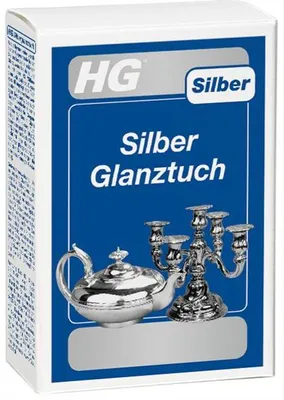 Produktbild von HG Silber Reinigungstuch, Silberputztuch für die Pflege von Schmuck und Ornamenten Hochwertiges, Speziell Imprägniertes Poliertuch, Reinigt Sanft - mit Glanzeffekt - 1 x 30 cm