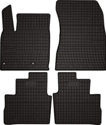 Produktbild von Gummifußmatten passend für Nissan Qashqai III (SUV, Bj. 2021-) –  schwarz, passgenau, mit Befestigungen set 4 Stk. - Gummi-Automatten