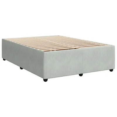 Produktbild von Bettgestell ohne Matratze Hellgrau 160x200 cm Samt