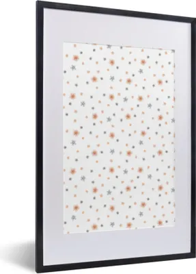 Produktbild von MuchoWow® MuchoWow® Gerahmtes Poster Blumen - Pastell - Collage 40x60 cm - Poster mit zchwarzem Bilderrahmen - Poster in Rahmen