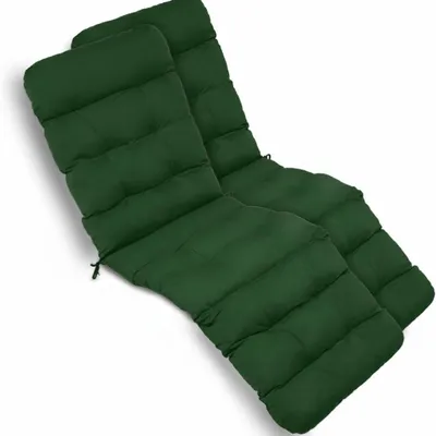 Produktbild von Beautissu 2X Bequeme Liegenauflage Deckchair, 200x50x8 cm, Grün