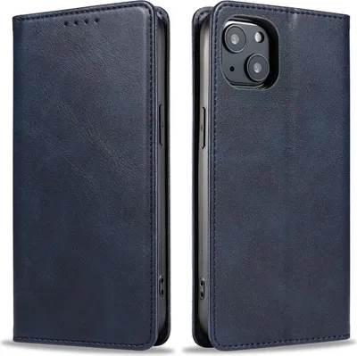 Produktbild von Handyhülle für Apple iPhone 13 Kunstleder Flip Cover Hülle Handytasche Case Kartenfach Farbe: Blau