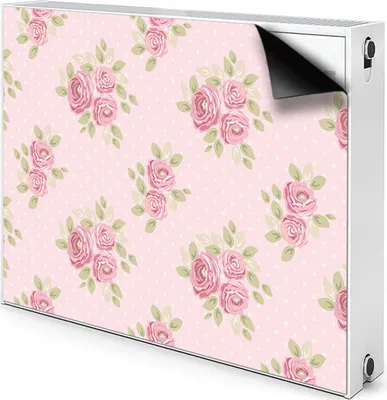Produktbild von Magnet Heizkörperabdeckung Heizkörperverkleidung Verkleidung Abdeckung 90x60 cm  - Rosa, Blumenstrauß