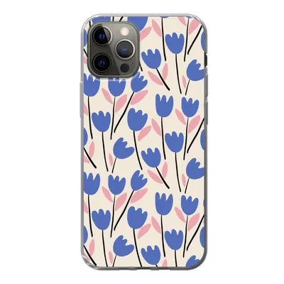 Produktbild von MuchoWow® Handyhülle Schutzhülle Hülle für iPhone 12 Pro Blume - Muster - Tulpe Silikon Softcase Handy Hülle - Abdeckung