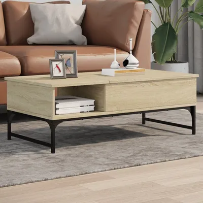 Produktbild von Maison Exclusive - Couchtisch Sonoma-Eiche 100x50x35 cm Holzwerkstoff und Metall