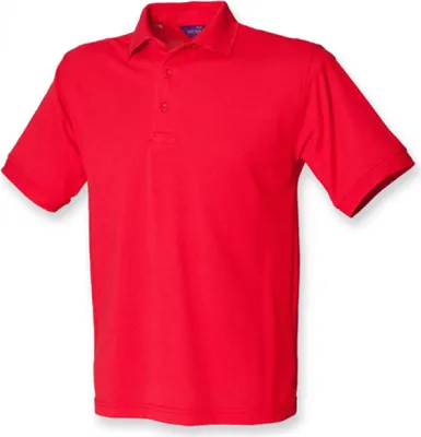 Produktbild von Henbury H400 | Herren  65/35 Classic Piqué Polo Shirt - Farbe: Red - Größe: S