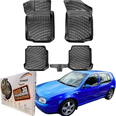 Produktbild von Trimak Autofußmatten kompatibel mit VW Golf IV 1997 - 2004 Auto Allwetter Gummimatten