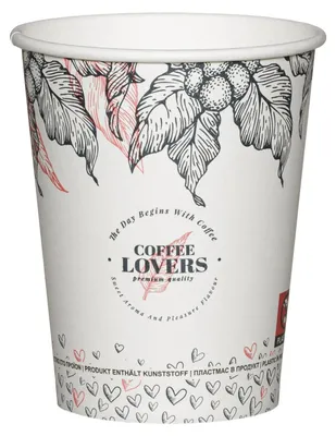 Produktbild von 100x Kaffeebecher CoffeeToGo Pappbecher Design COFFEE LOVERS 200ml (270ml)