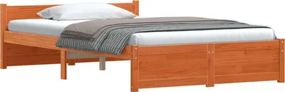 Obrázek produktu pro vidaXL Rám postele s čelem, hnědý, 205,5 x 125,5 x 51 cm