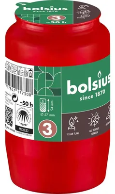 Produktbild von Bolsius Grablicht Compo Nr.3 rot