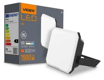 Produktbild von Videx LED-Flutlicht 20W 1900lm neutralweiß 5000K Aluminium IP65 120°
