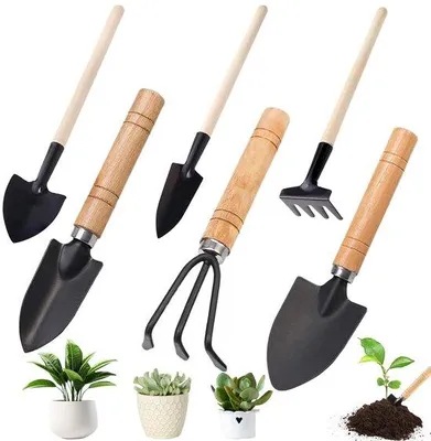 Produktbild von Kleine Gartenschaufel, Holzgriff, Balkon, Handgeschirr, Bonsai