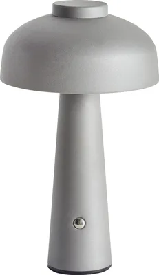 Produktbild von BELIANI Kabellose Tischlampe Grau Metall Pilzform Wiederaufladbar Akku Touch Funktion LED Dimmer Dimmfunktion USB Kabel Modernes Design