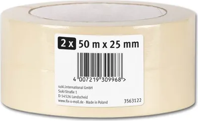 Produktbild von Kreppband Flachkrepp fix-o-moll 50m x 25mm 2er VE