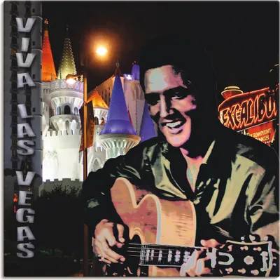 Produktbild von ARTland Leinwandbild Elvis Presley Größe: 40x40 cm