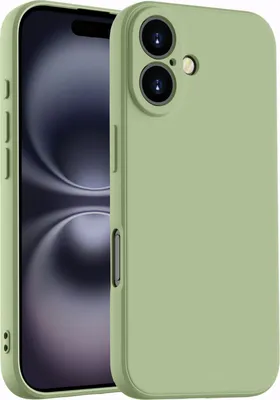 Obrázek produktu pro Pouzdro pro iPhone 16 Měkký tekutý silikonové, nárazuvzdorné gumové pouzdro Zelený