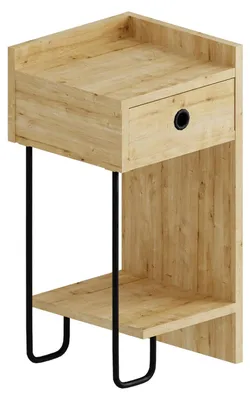 Produktbild von Rechter Nachttisch aus Holz "Sirius" – 32 x 30 x 61 cm – Beige