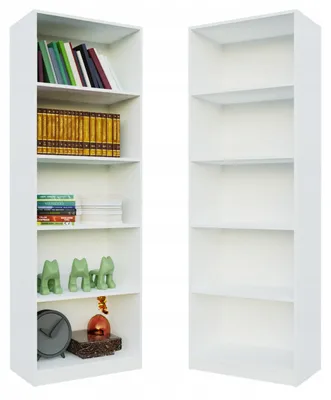 Produktbild von Bücherregal - Weiß - 50 x 32 x 182,6 cm - 5 Regale - Holz