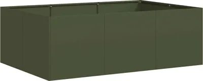 Immagine prodotto di vidaXL Fioriera verde oliva 120x80x40 cm in acciaio
