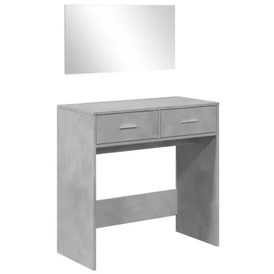 Produktbild von Schminktisch mit Spiegel Betongrau 80x39x80 cm