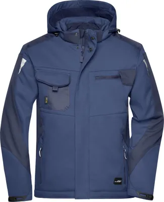 Produktbild von James & Nicholson Professionelle Softshelljacke mit Innenfutter JN824 Gr. 4XL navy/navy