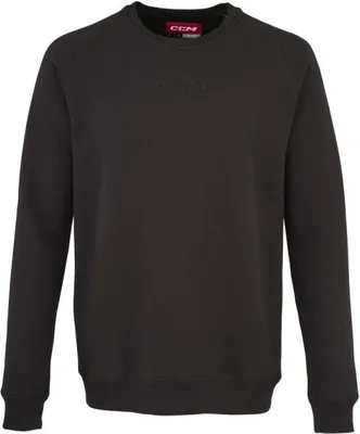 Produktbild von CCM CORE Fleece Crew Pullover, für Jugend, mit Rundhalsausschnitt, Farbe: Schwarz, Größe: XL