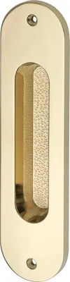 Produktbild von Schiebetürmuschel (Muschelgriff) oval 38x152mm Griff Messing poliert PVD