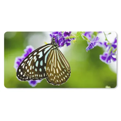 Produktbild von MuchoWow® Mauspad Mousepad Lavendel - Schmetterling - Botanisch 60x30 cm - Mousepads - Maus Mat - Pad - Mausunterlage - Nachhaltig
