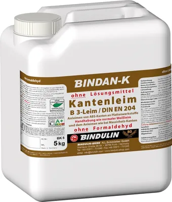 Produktbild von BiNDAN-K Kantenleim Holzleim Kunstharzleim (1-Komponenten-B3-Leim) inkl. 1 Pinsel von E-Com24 (Kantenleim 5 kg)