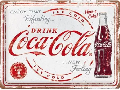 Produktbild von Nostalgic-Art - Blechschild 30 x 40 cm - Coca-Cola - Refreshing New Feeling