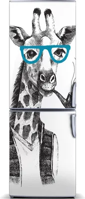 Produktbild von Tulup Kühlschrankdekoration - Magnetmatte - 60 cm x 180 cm - Magnet auf dem Kühlschrank - Giraffen Gläser