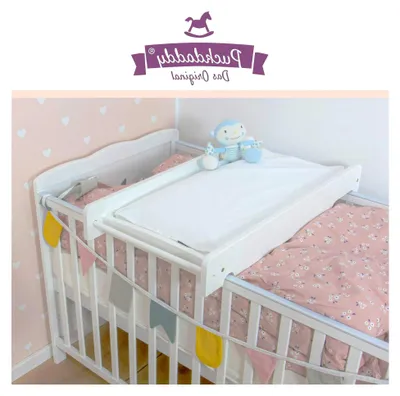 Produktbild von Frotteeauflage für Wickelbrett 75 x 41 cm, Wickeltischauflage mit Druckknöpfen für Wickelkommoden, weiß