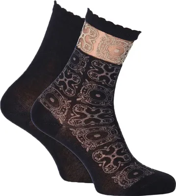 Produktbild von Socken mit halbtransparentem Design 2 Paar black-39.42