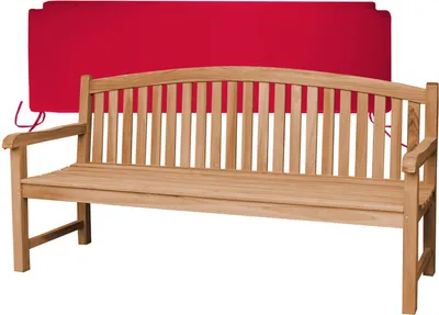 Produktbild von Gartenbank Bari Teak Massivholz 180 cm Rot
